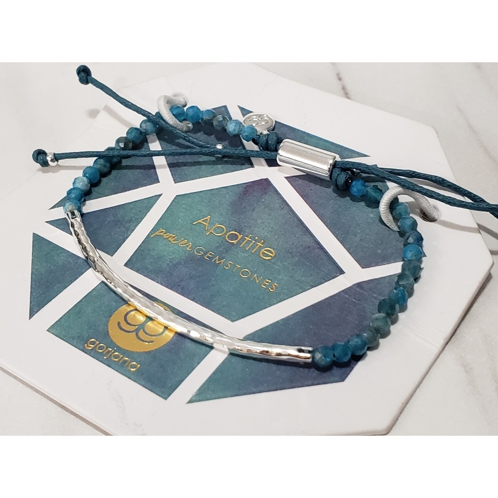 NEW Gorjana APATITE Power Gemstone Adjustable Cord Slide Bracelet
